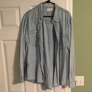 Light Blue Chambray Button-Down Shirt